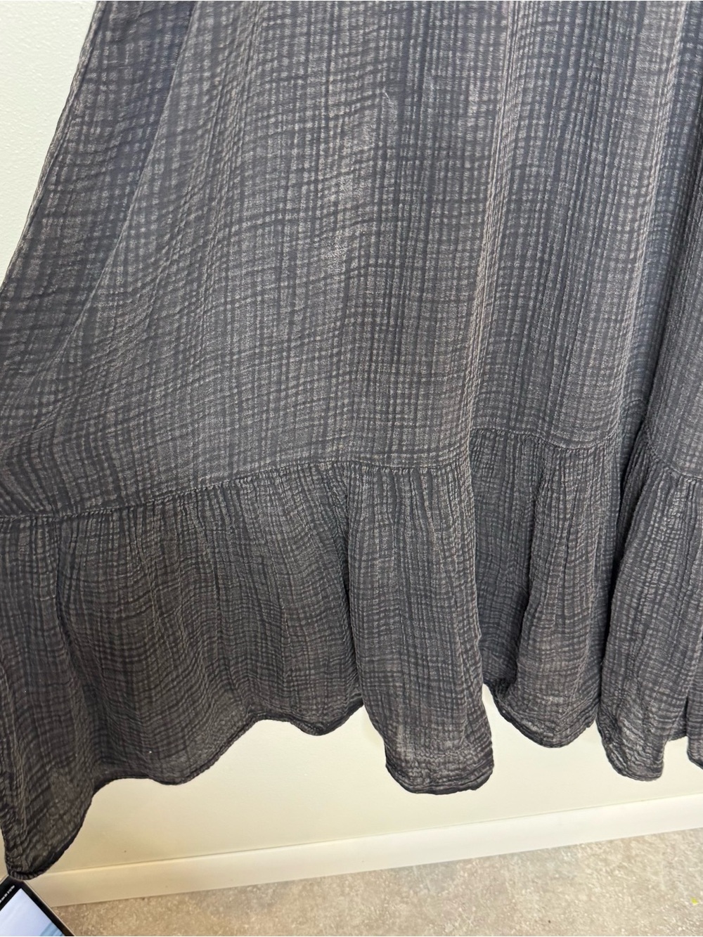 Anthropologie Malika Gauze Maxi Dress in washed black size small open back - Picture 9 of 15